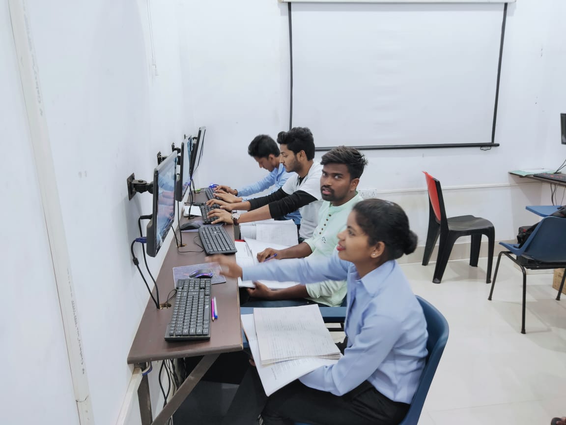 Students learning in the Matrix computer lab