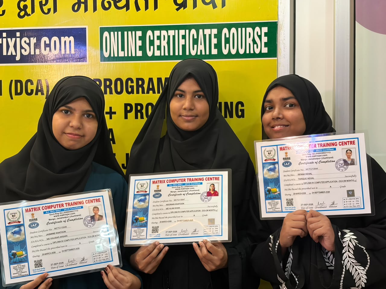 Students receiving guided computer training